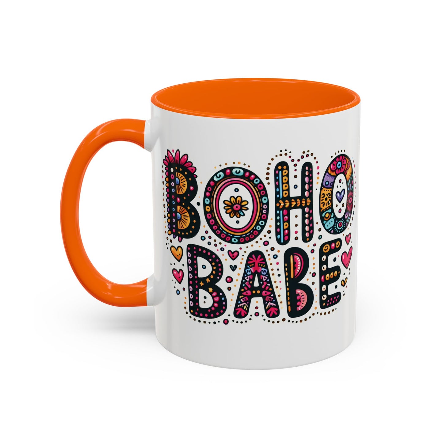 Boho Babe Accent Coffee Mug - Vibrant 11oz & 15oz Mugs for Free Spirits