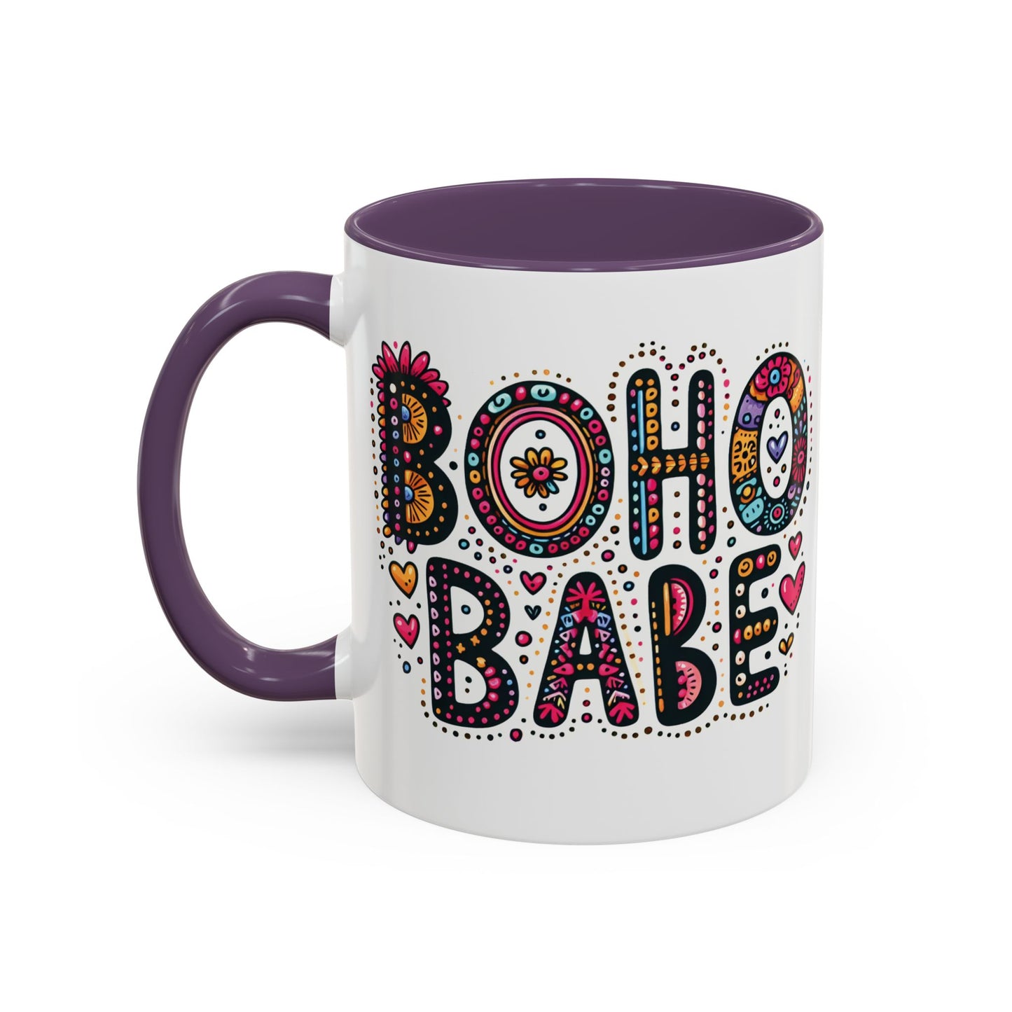 Boho Babe Accent Coffee Mug - Vibrant 11oz & 15oz Mugs for Free Spirits