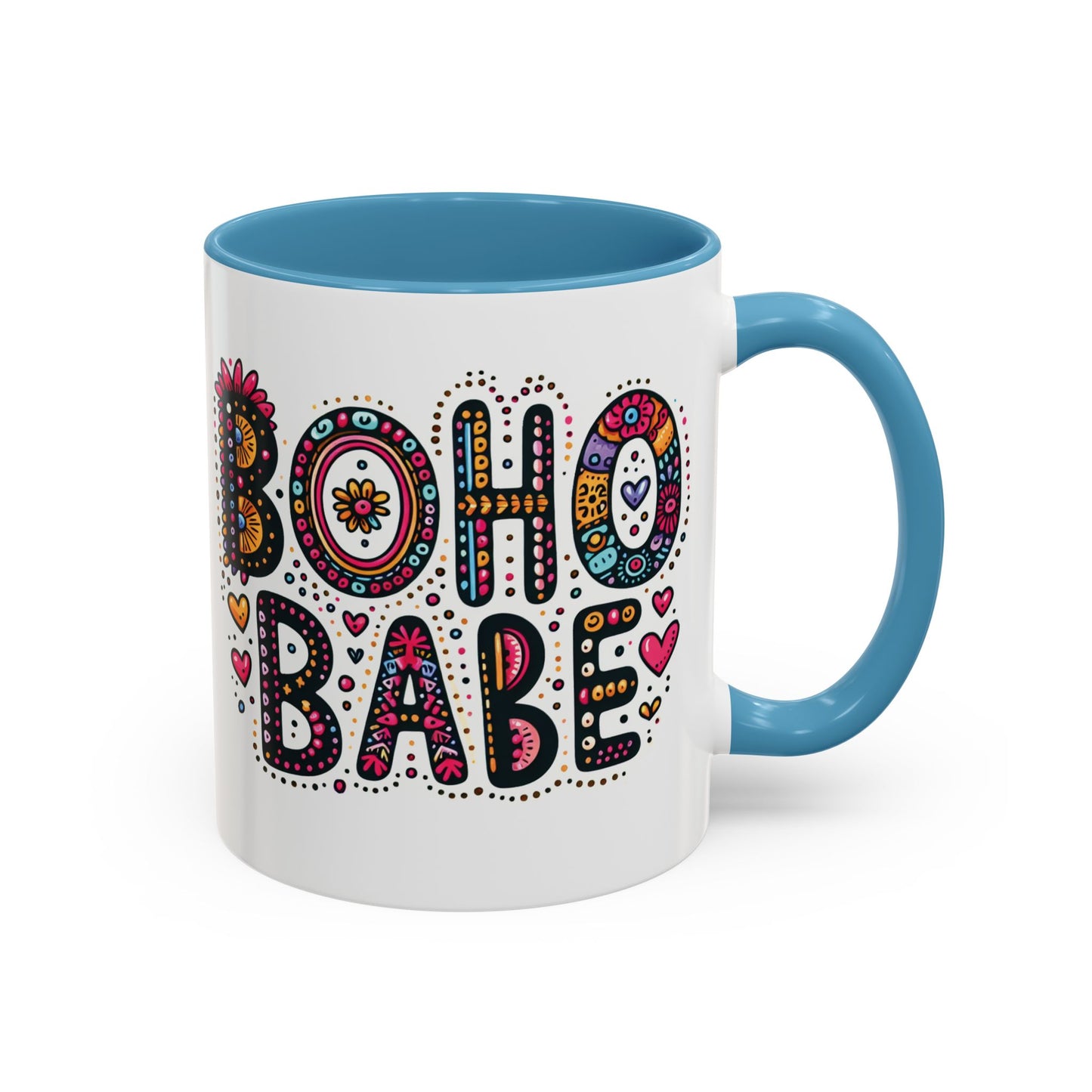 Boho Babe Accent Coffee Mug - Vibrant 11oz & 15oz Mugs for Free Spirits