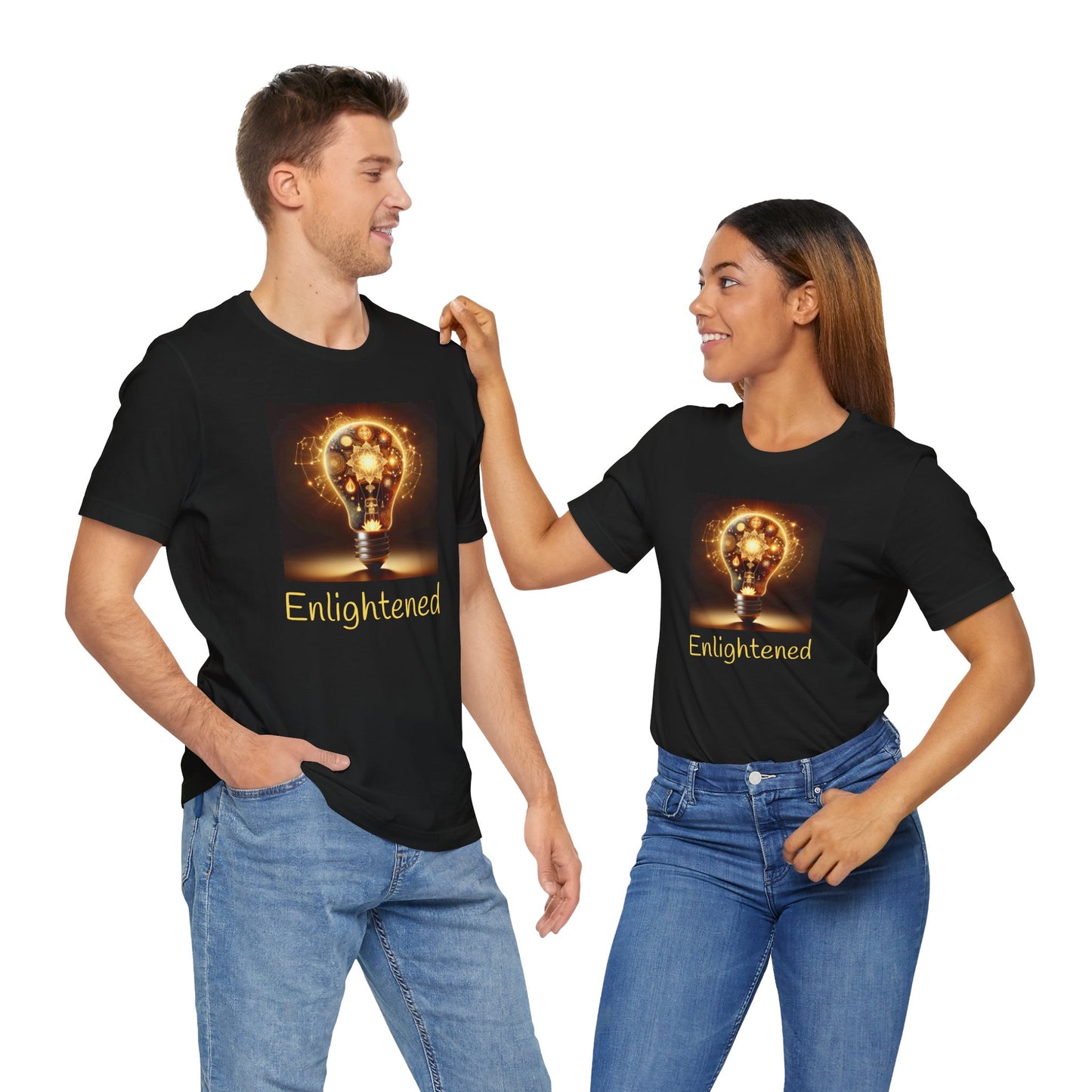 Enlightened Unisex Jersey Tee – Inspirational Light Bulb Design