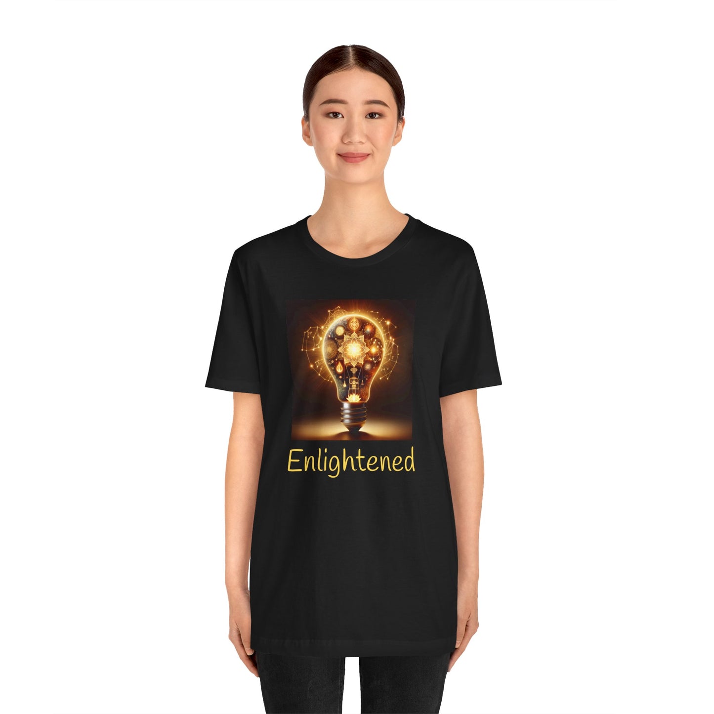 Enlightened Unisex Jersey Tee – Inspirational Light Bulb Design