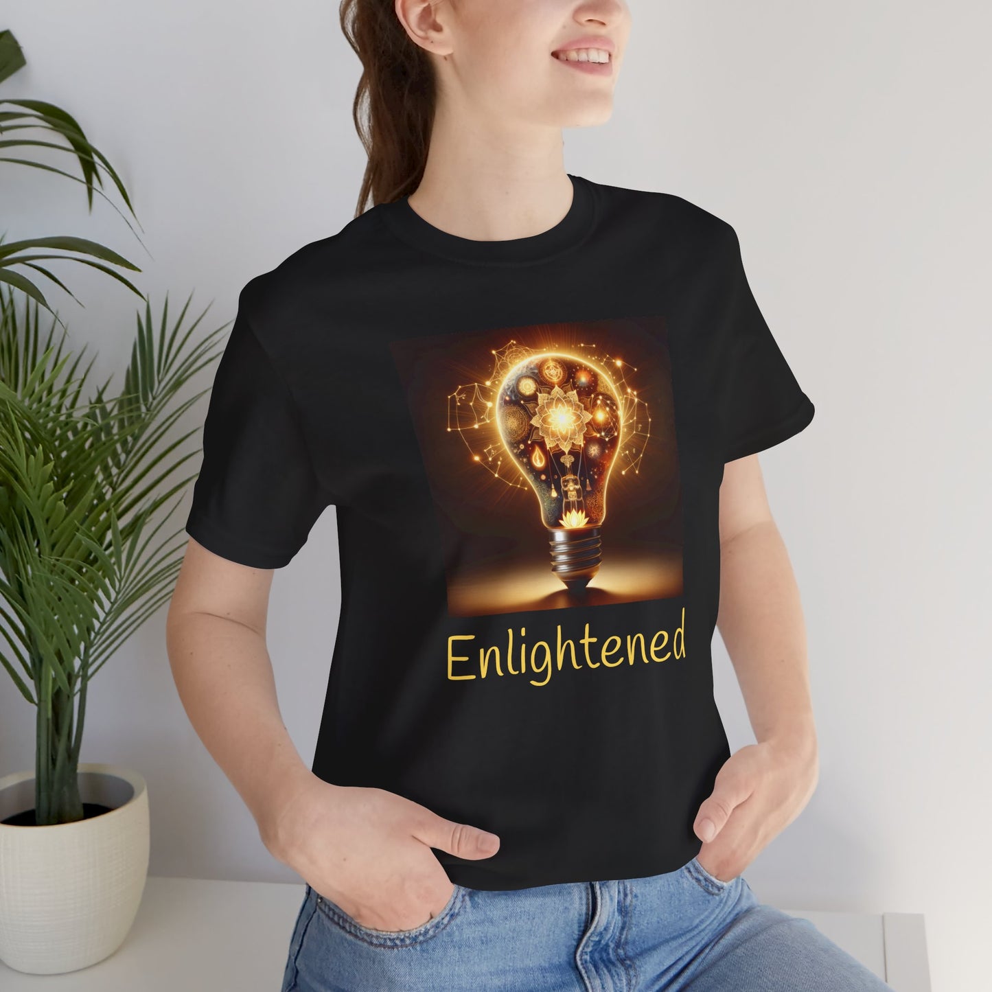 Enlightened Unisex Jersey Tee – Inspirational Light Bulb Design