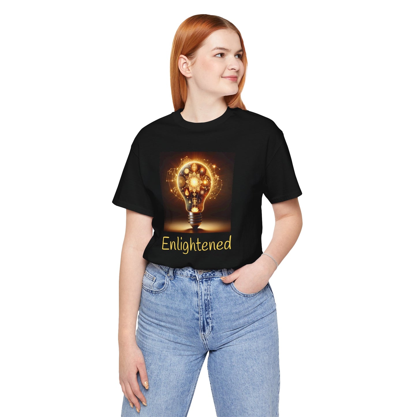 Enlightened Unisex Jersey Tee – Inspirational Light Bulb Design