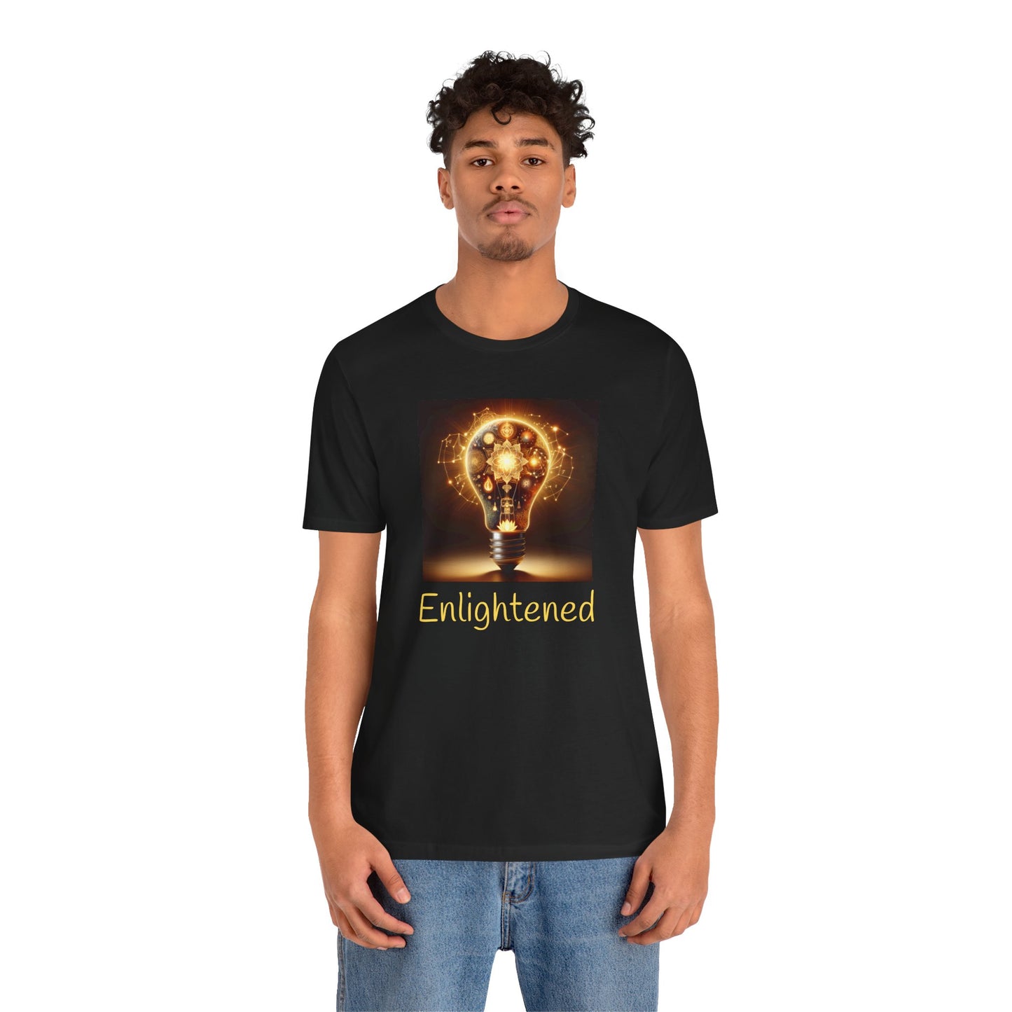 Enlightened Unisex Jersey Tee – Inspirational Light Bulb Design