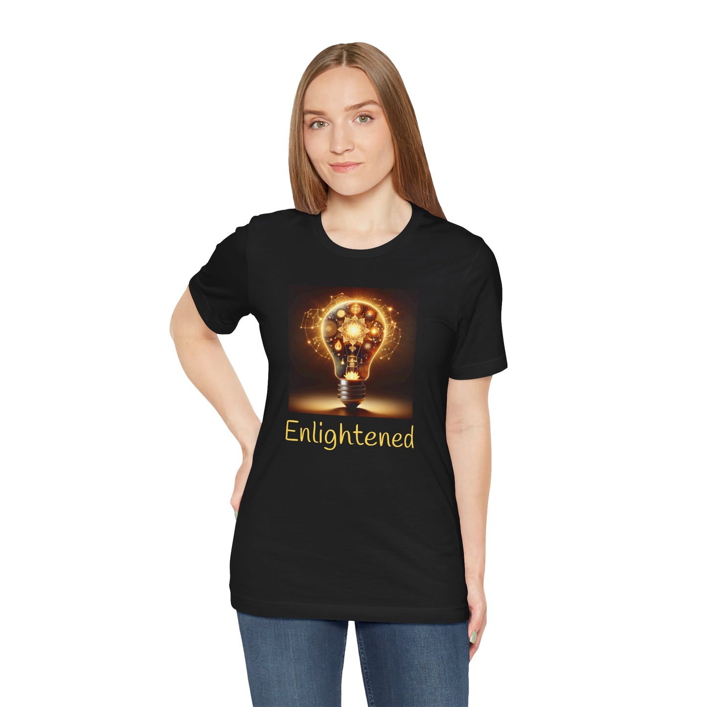 Enlightened Unisex Jersey Tee – Inspirational Light Bulb Design