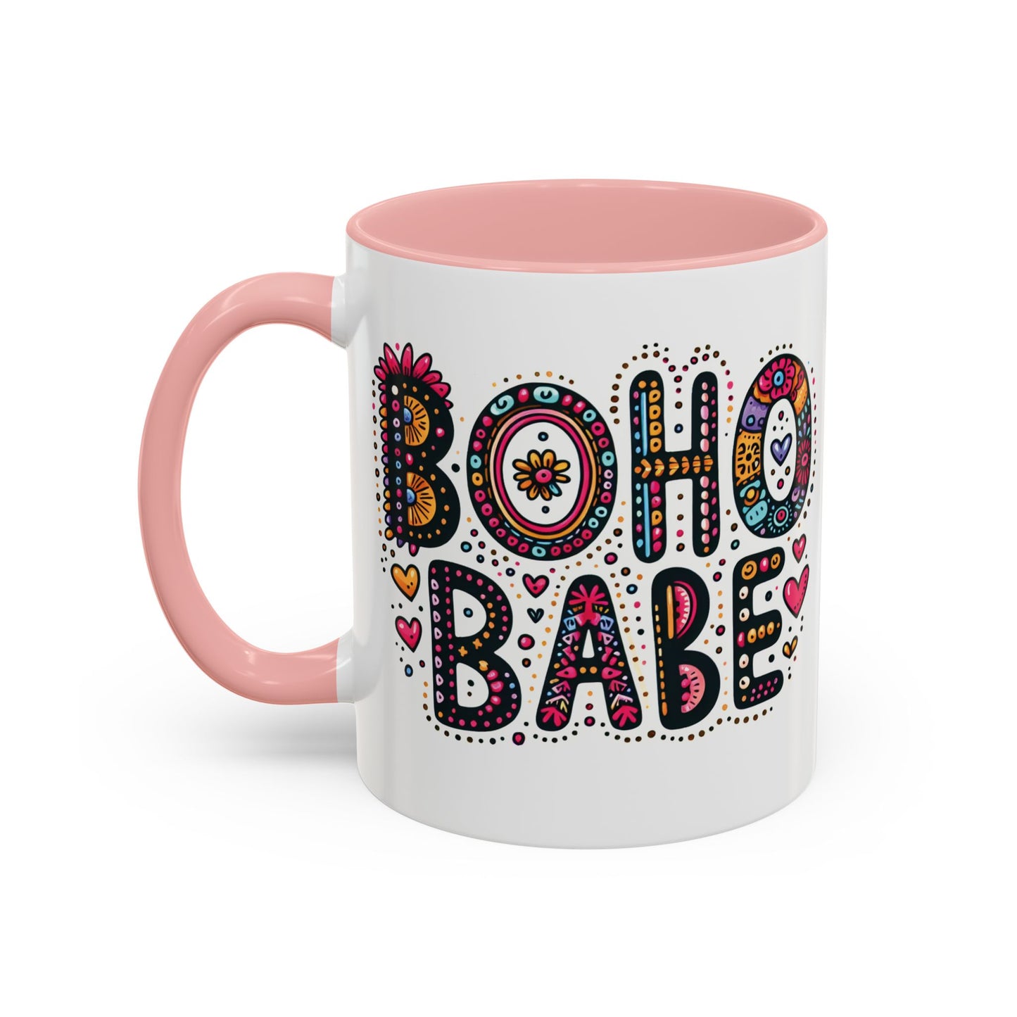 Boho Babe Accent Coffee Mug - Vibrant 11oz & 15oz Mugs for Free Spirits