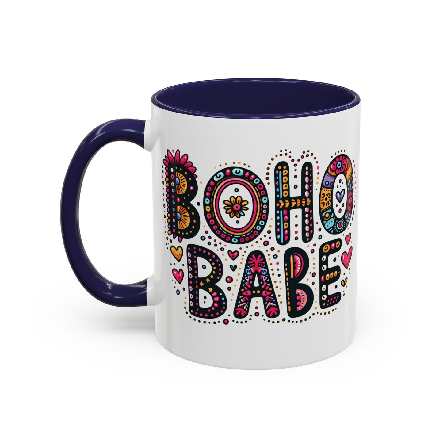 Boho Babe Accent Coffee Mug - Vibrant 11oz & 15oz Mugs for Free Spirits