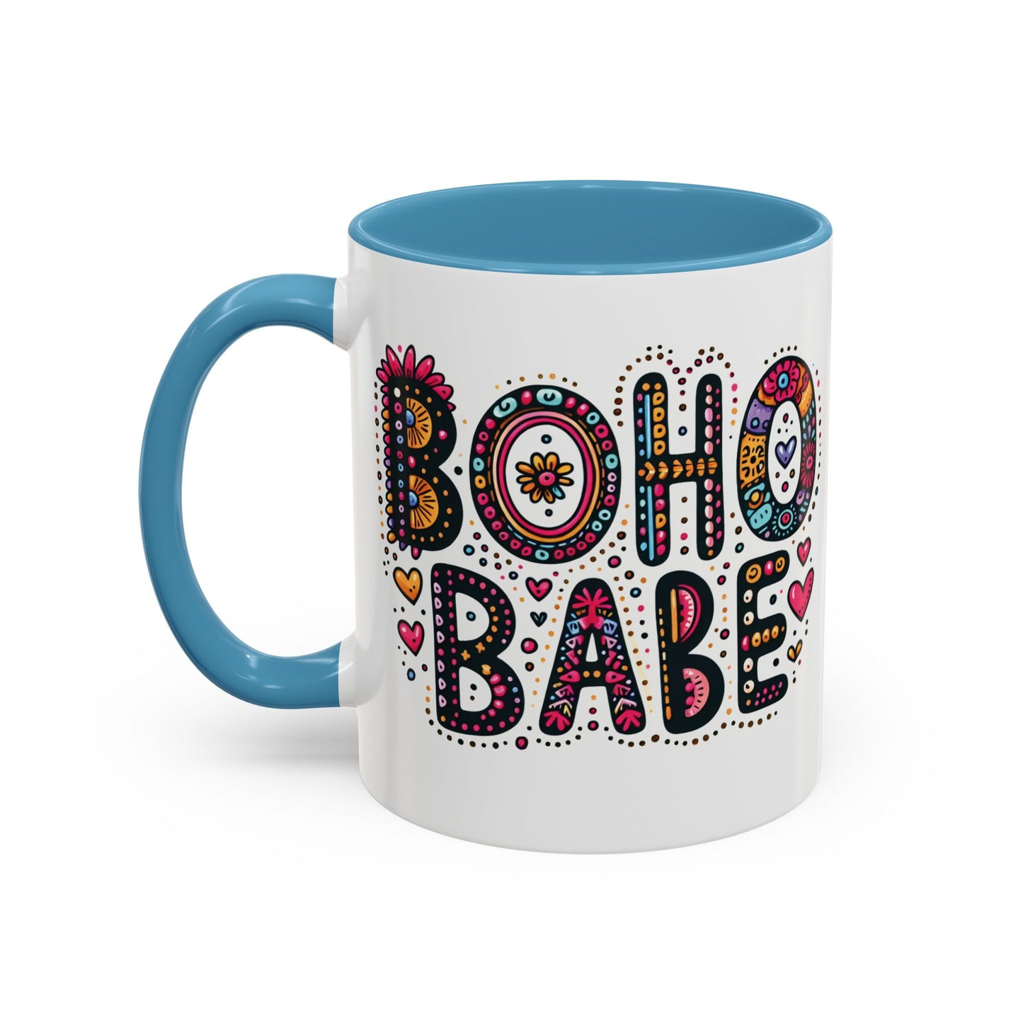 Boho Babe Accent Coffee Mug - Vibrant 11oz & 15oz Mugs for Free Spirits